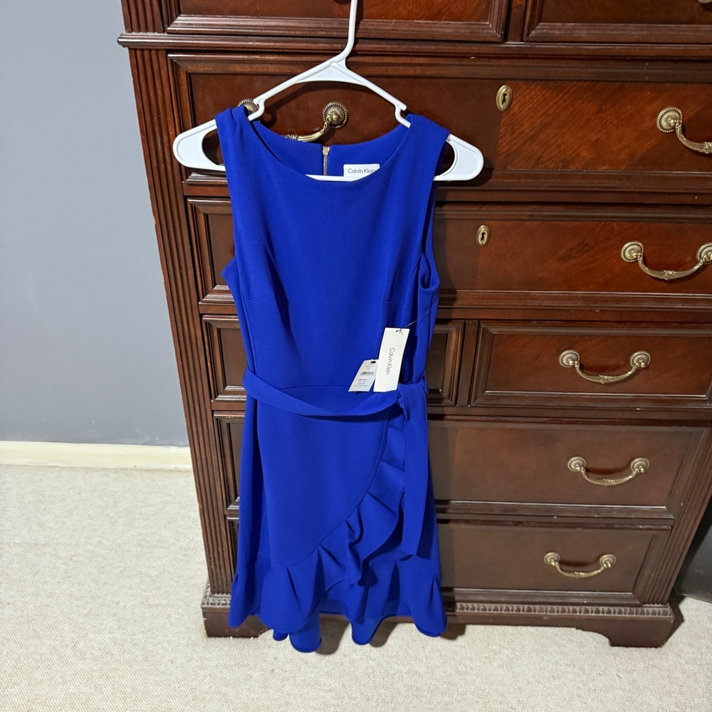Calvin Klein Royal Blue Sleeveless Dress NWT